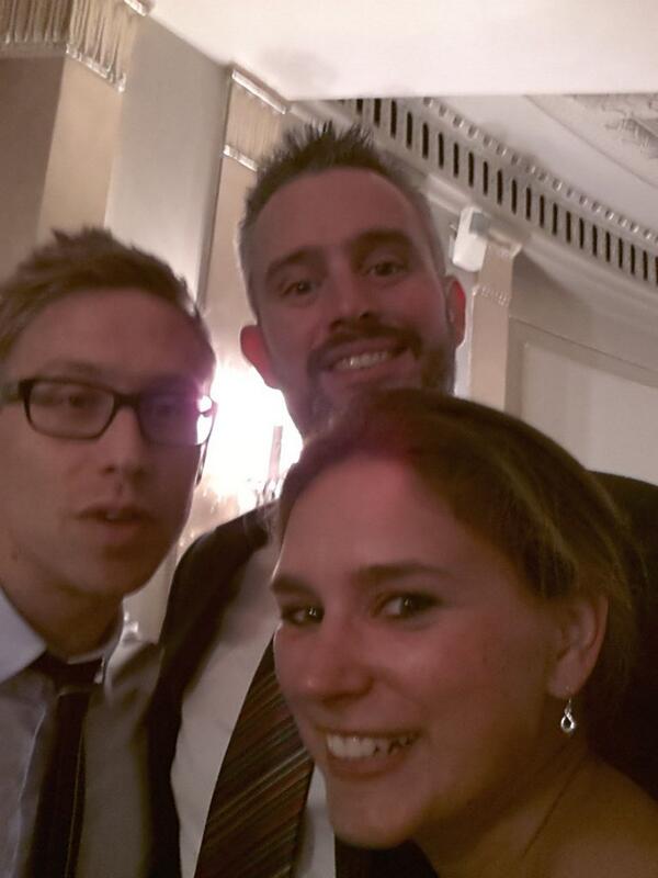 owynjones's tweet photo. selfie alert, it's @russellhoward supporting the #StrokeAwards with @LaraineWynJones Absolutely top man :-) http://t.co/U8ZmhvJc3R