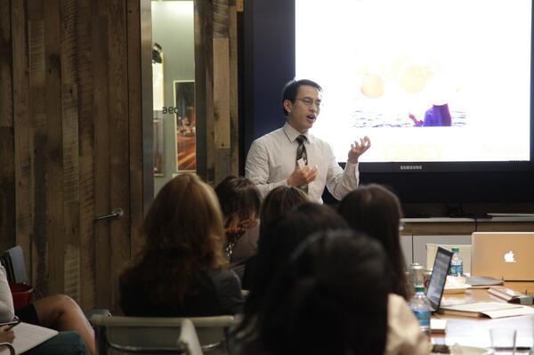 Our visiting professor, Brian Wang of <a href="/UNLincoln/">University of Nebraska-Lincoln</a> in action...thanks, <a href="/AEFNYC/">AEF</a> for sending Brian our way!