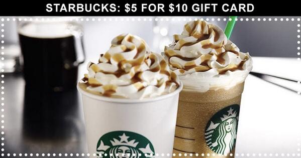x3hana's tweet photo. Starbucks: $5 for $10 Gift Card    GET IT: http://t.co/w7yc5AotMc #likeacoupon via @likeacoupon http://t.co/KK4YuqNEnQ
