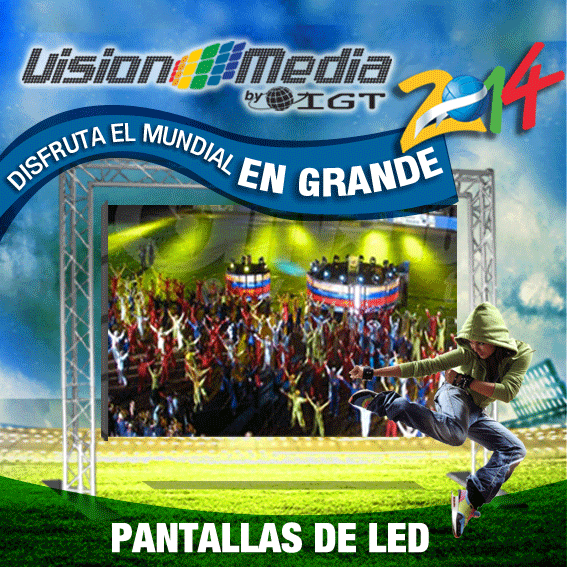 visionmediave's tweet photo. Vive este #MundialBrasil2014 En Grande con nuestras #PantallasLED #Alquiler para que disfrutes cada partido http://t.co/zuBwdO085c