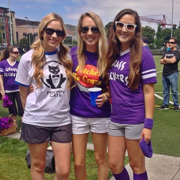 KaleneMaltz's tweet photo. #TBT to @Marchex 's Kickball Party last year! Ready for TODAY!? @KaraCatherine @erinnleighhogan #marchexlife http://t.co/eCT9fuEsj6