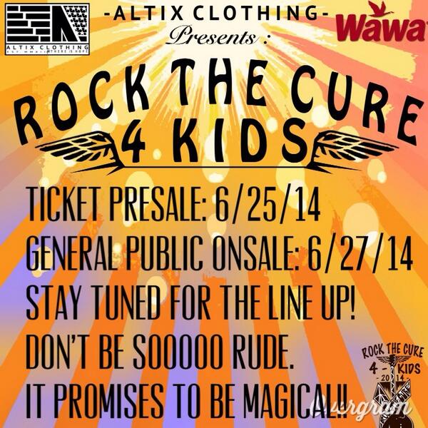Rock the Cure 4 Kids (@rockthecure4kid) on Twitter photo 