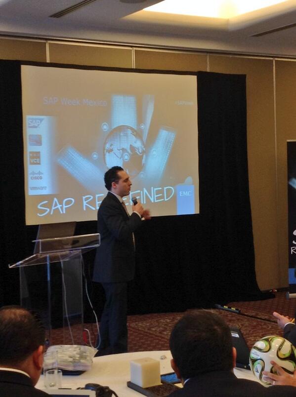 henrikwagner73's tweet image. #SAPWeek Mexico City talk by #SAPPosse @JavierBEMC Together #Cisco &amp;amp; #EMC transforming #SAP @MarkYolton @fpalumbo