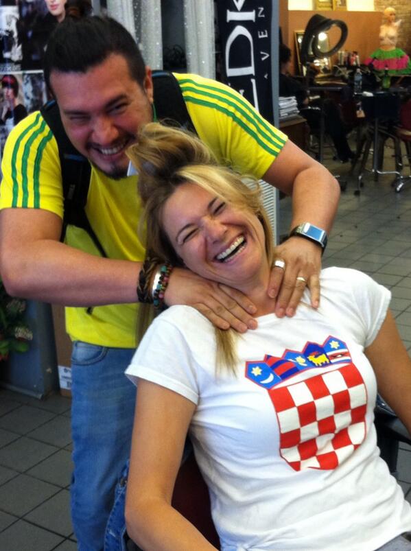 RedkenSaloon's tweet photo. World Cup battle in the Salon today #Astoria http://t.co/ppvZJ242qK