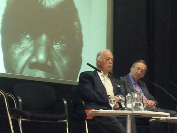 George Bizos & Joel Joffe on the 50th anniversary of the Rivonia Trial where they defended Nelson Mandela #LSEMandela http://t.co/2ehOIWCOzp