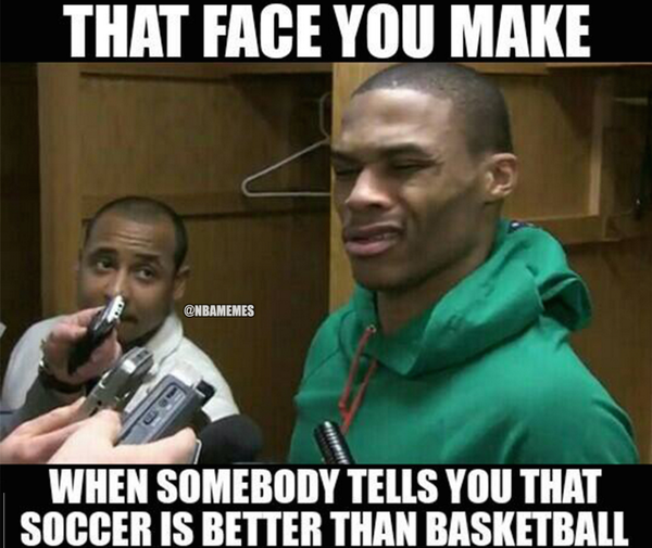 NBAMemes's tweet photo. NBA Finals > World Cup! #Basketball #Soccer #BrazilvsCroatia http://t.co/EVvE9XivBM