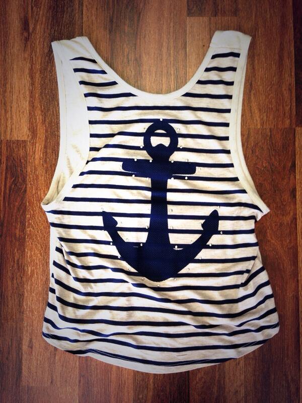 Anchor crop top $22