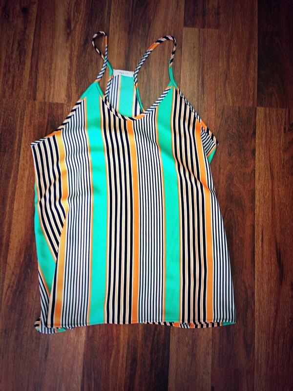 Neon tank, would be a cute swimsuit cover up! $24