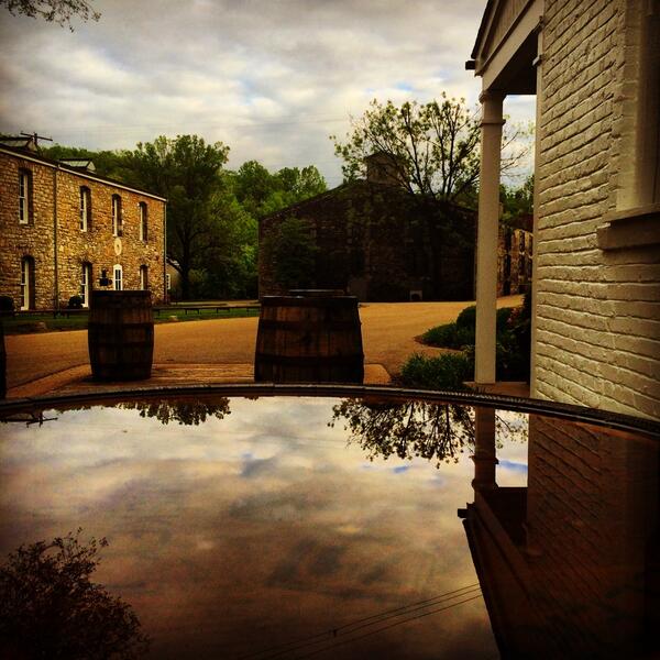 Barrel tops make for great reflecting pools. #KentuckyRain