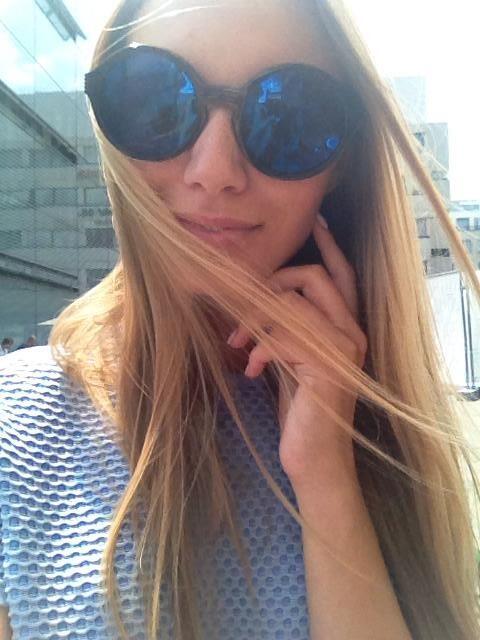AnderneEyewear's tweet photo. ❤️Model, @Maya Stepper enjoys #Anderne " #99luftballons " black mirror lenses #style ! http://t.co/IGJIU86DF1