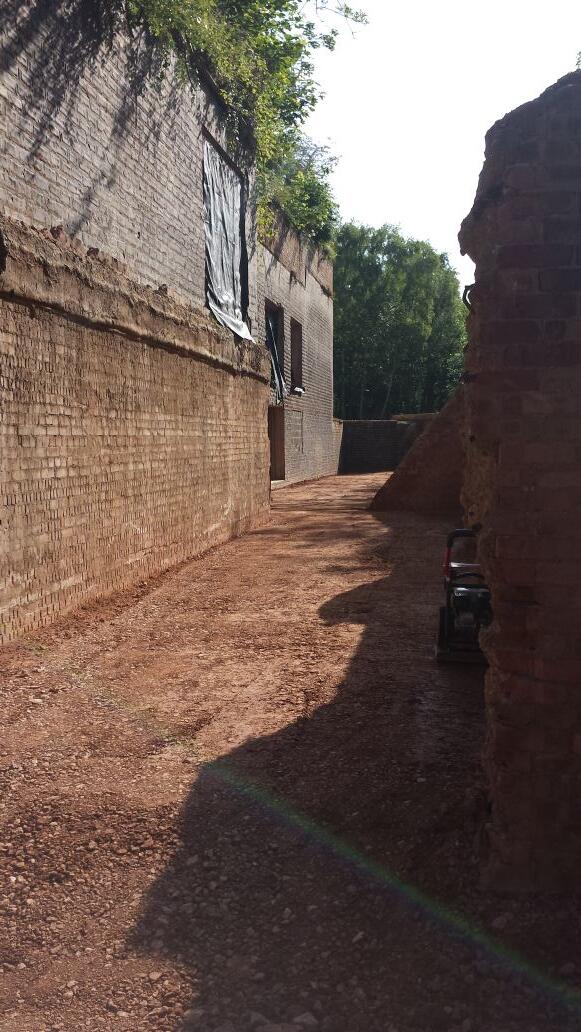 Finally a dry day down at the bunker! Preparing the ground level for the garden #restorationman @MrGeorgeClarke