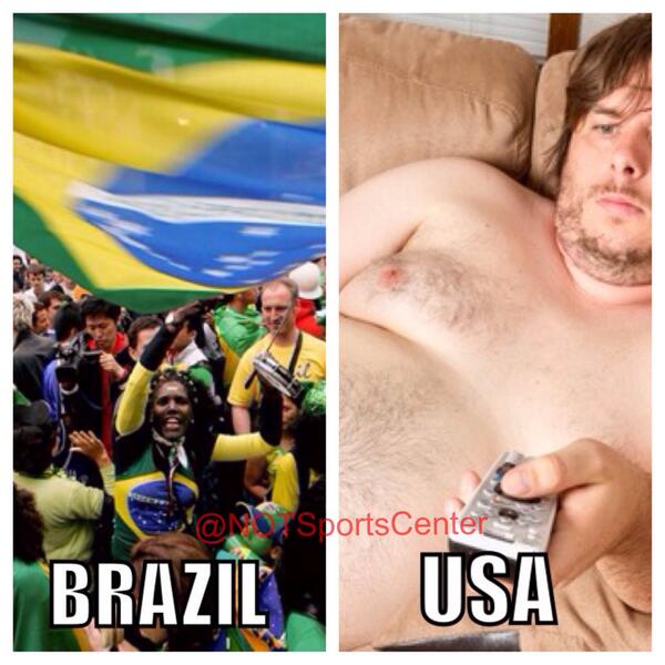 NOTSportsCenter's tweet photo. Reactions to the start of the #WorldCup: http://t.co/5WkQvbxMhc