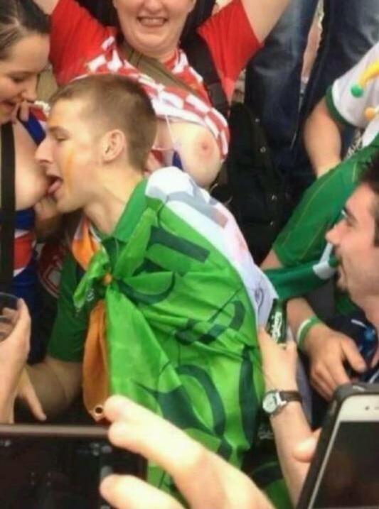 billyoloughlin's tweet photo. You all know what was missing from tonight's game? Did the Croatian fans get this treatment in São Paulo? 😂 http://t.co/bOgpOIBrcZ
