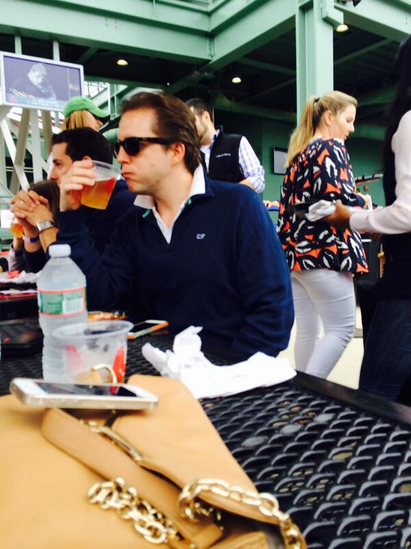 kpf's tweet photo. Sunglasses are the theme today. Is @jstanley channeling his inner DP or @PattilloDavid his inner James? #BostonSummit http://t.co/fXNJNnopib