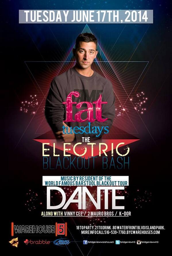 mikeylinx's tweet photo. Get ready for Fat Tuesdays @ @BridgeviewWH5 w/ @DanteTheDon along w/ @DJVinnyCee @2MauroBrothers &amp; K-Dor! Doors 10pm. http://t.co/fwSN9U2wMN