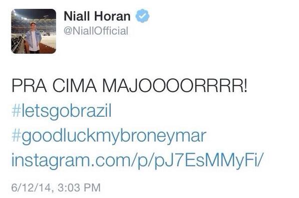 1dJp1228's tweet photo. 2014.06.12
louis→niall

ブラジルを応援してるniallに

louisさん

うっさいniall！お前はイギリスを応援してるはずだろ！？

こうゆうの、もっとしてほしい。 http://t.co/c1THYGJXLS