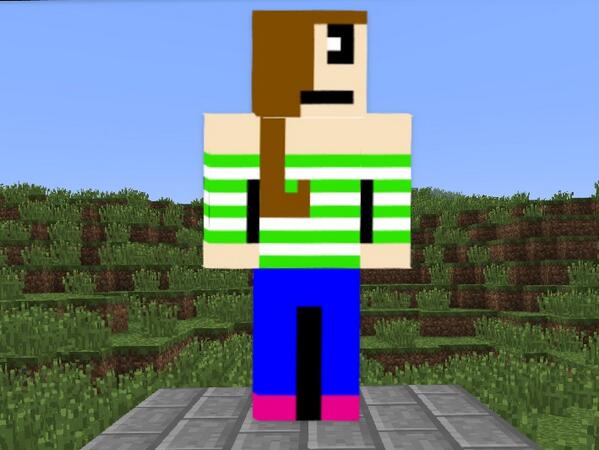 LilyPhillps's tweet photo. My new minecraft skin http://t.co/DNJmokCFQQ