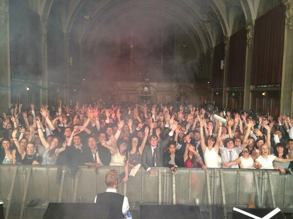 scott_mills's tweet photo. Despite the fire alarm, that was AWESOME thanks Bangor! It's dry ice in this pic not smoke btw http://t.co/OWchq0A2J8