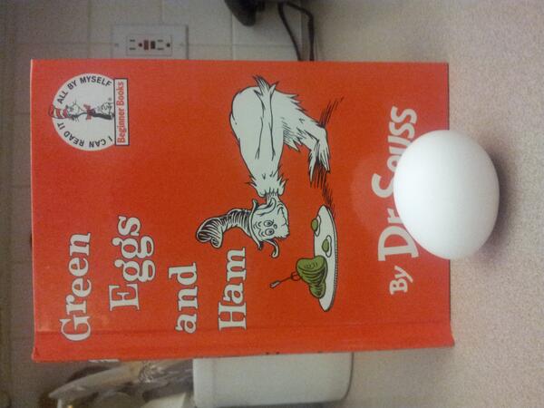 diaryofanegg's tweet photo. Just read a poetic novel about a killer who convinces a man to join him in eating his odd-colored victims. #stopseuss http://t.co/MrRgnz3PPS