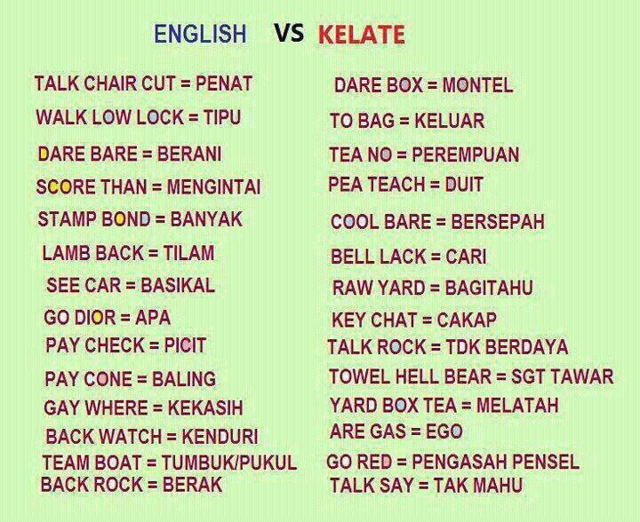 Berak in english