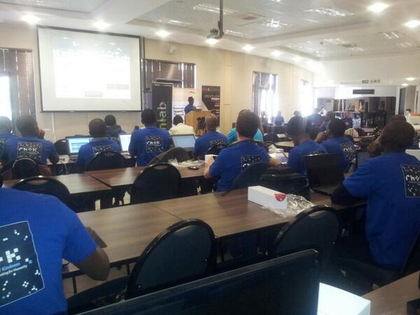 KlassSavage's tweet photo. Everyone is up. Hacking continues. #RHOKPTA #RHOK_2014 #ITVarsity #GK2014 #MicrosoftSA #GDG @ITVarsity. Leh'go. http://t.co/FbL3rurh10
