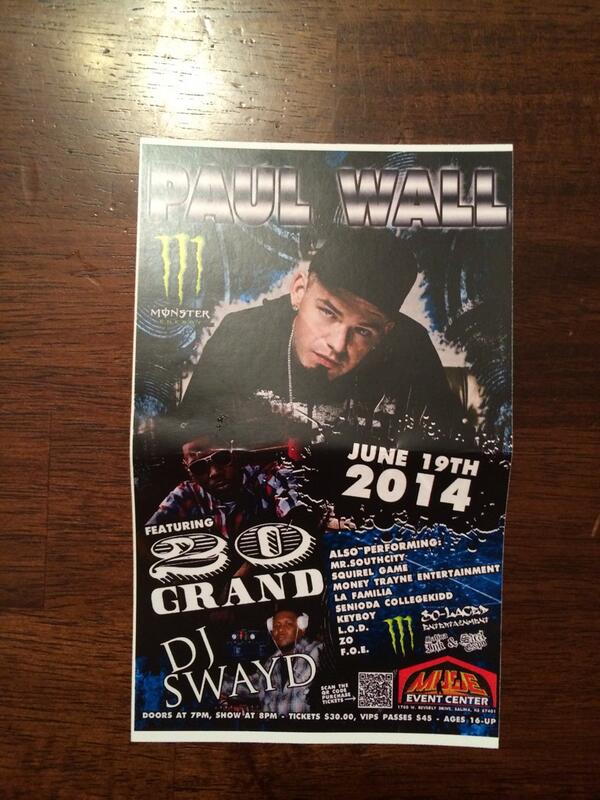 IJ806's tweet image. The homie @paulwallbaby Finna be in Salina. #TexasLegend #Checkseason