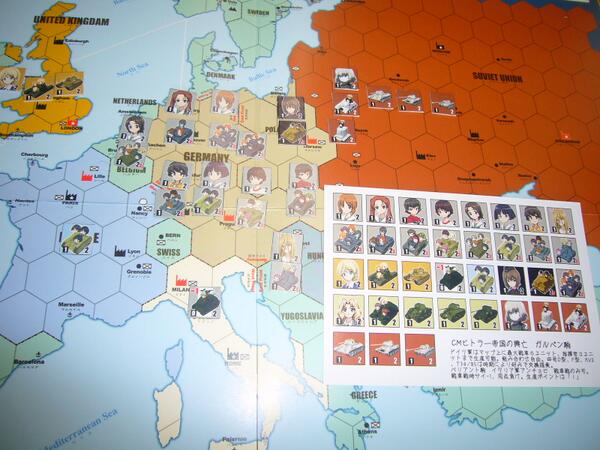 Sora 戦車道もいいがヒトラー帝国の興亡でヨーロッパを支配して全体主義道を極めるのもいいと思います ガルパン ウォー ゲーム ボードslg ボードゲーム Http T Co A6ggljckhl