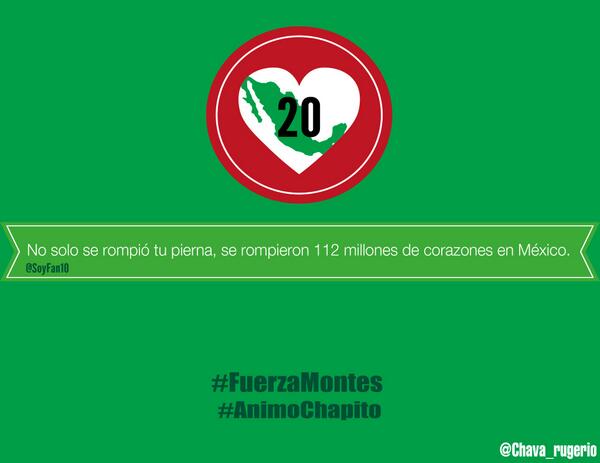 ChavaRugerio's tweet photo. ¡Venga crack!, jugaste con huevos @Chapomontes10 #FuerzaMontes #AnimoChapito http://t.co/XyNW0BvBAA