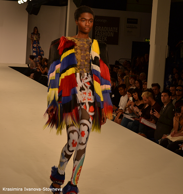IslingtonPierre's tweet photo. #KrasimiraIvanova opens the @fashion_uel show @official_gfw #gfw2014 #newtalentunleashed http://t.co/IgmBVVaKpJ http://t.co/ZhXyyqUlOH