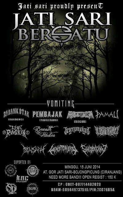 "Jati Sari Bersatu" On 15 juni 2014 at gor jati sari-bojongpicung (ciranjang) need more band!! Open regist: 150K \m/