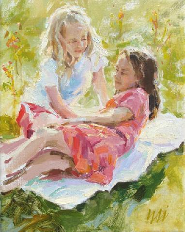 RetoSava's tweet photo. Eli #Cedrone #peintre #contemporaine #figuratif #impressionnisme #art #ÉtatsUnis "Blossoming Friendship" https://t.co/gmMbJbg3CL