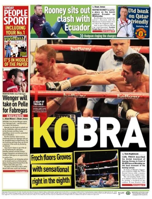 PeopleSport's tweet photo. Good morning! Here is our latest back page http://t.co/N5AWQvfACW