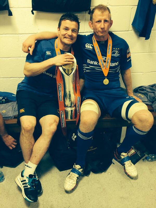 BrianODriscoll's tweet photo. Not the way I'd hoped to play it out but shit happens! Been one of the great pleasures playing with this man! #leader http://t.co/l8yJcqYgEa