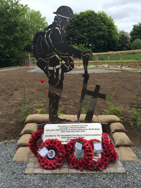 New war memorial at Mossley Mill with a reconstruction of First World War trench. @aac_warrior