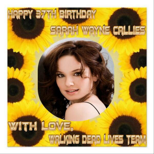 TWD_Lives's tweet photo. @WalkingDead_AMC 
HAPPY 37th BIRTHDAY
Sarah Wayne Callies <3 http://t.co/OU81vEFh1G
