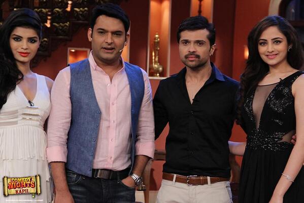 TheXposeFilm's tweet photo. Two amazing entertainers on one stage! Watch Himesh &amp; Team Xpose on 'Comedy Nights With Kapil' tonight at 10 pm  :) http://t.co/nDuGMIamBH