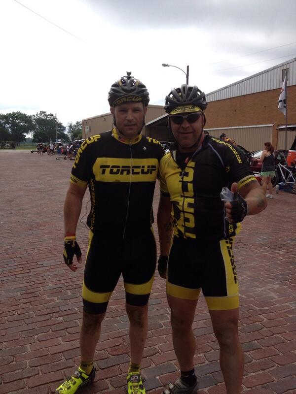 TorcUPCycling's tweet photo. Al &amp; John at the 100 mile stop feeling great - Then came the pain! http://t.co/WmnvqEye4g