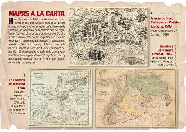BibliotecaNalCo's tweet image. En @RevistaSemana la colección de Mapas de @BibliotecaNalCo bit.ly/1kuBqT1  #MapotecaDigital   @mincultura