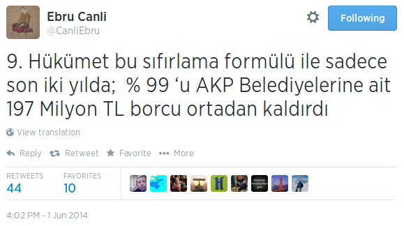 efekerem's tweet photo. #YerelSeçim #Sansür
Hazine belediyelere kamu arsasını bedelsiz veriyor, AKP'li belediyeler geri satıp borç kapatıyor! http://t.co/UaGT5Q8jZi