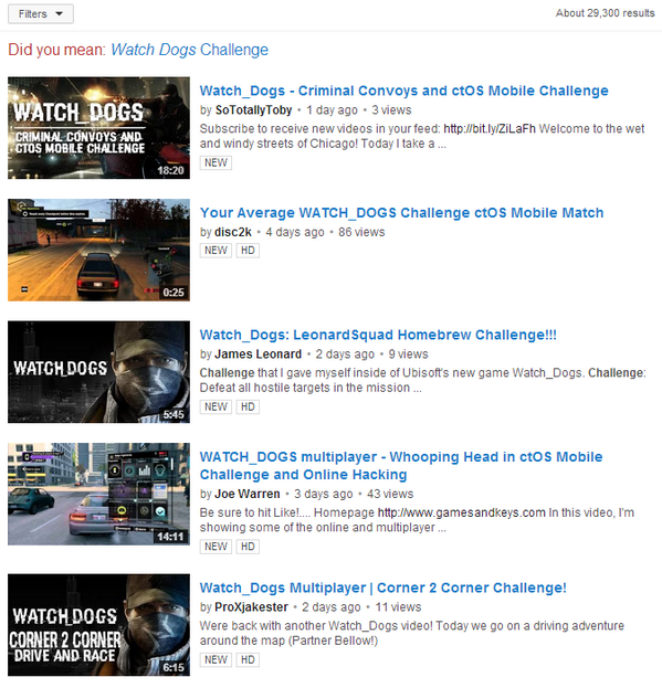 ProXjakesterYT's tweet photo. Woo! Top 5 in search results when searching 'Watch_Dogs Challenge" http://t.co/FVEdNRewfR