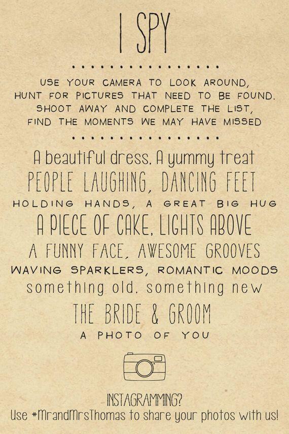 What a brilliant way to inspire guests to take good photos! #weddingphotography #instagramwedding