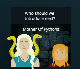 GameOfDotCodes's tweet image. Hey #GoT fans, vote for what character we should introduce next in our game of thrones parody: gameof.codes