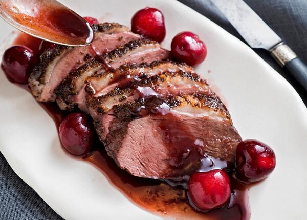 If you want to feel special tonight, make <a href="/DavidTanisCooks/">David Tanis</a>'s duck w/ cherries nyti.ms/1hGLROP Photo: Evan Sung