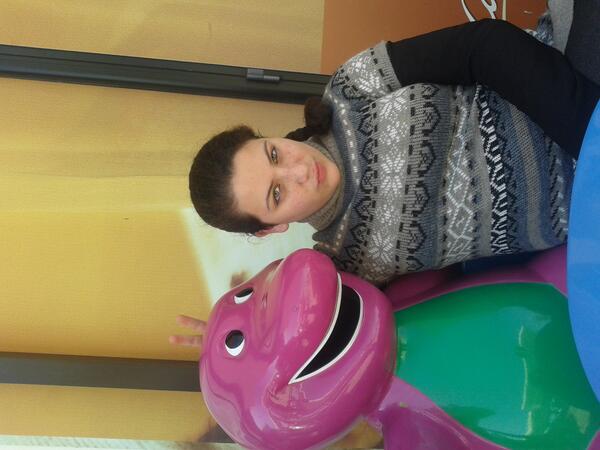 142Nikita's tweet photo. but firs let me take a selfie with barny.... http://t.co/8yG7ZfIEQN