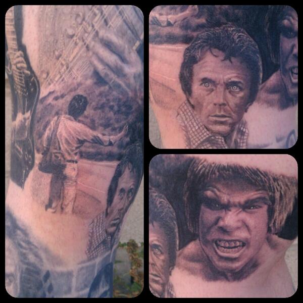Gabe_Sanchez91's tweet photo. My new knee #tattoo #TheIncredibleHulk #BillBixby #LouFerrigno @LouFerrigno by Luis Ruiz out of Ventura, CA http://t.co/0fTuO0pzX3
