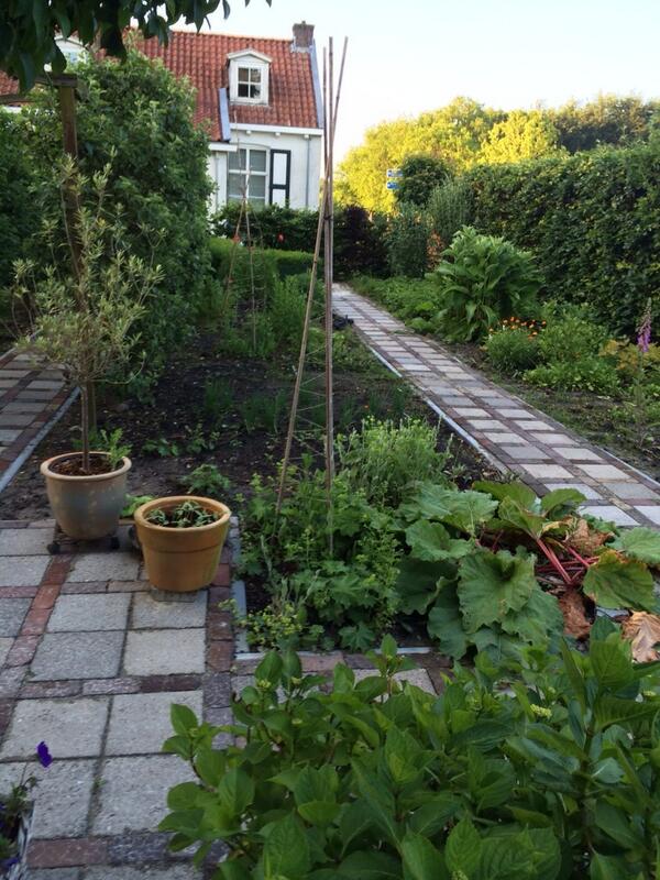 Herstraten bloemen en groentetuin in Veenhuizen.