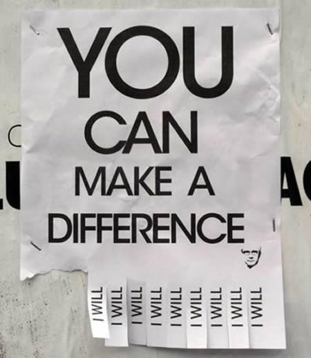 TraceMyImpact's tweet photo. Anyone can make a difference. The matter is, who will? http://t.co/o0AZbmRA77