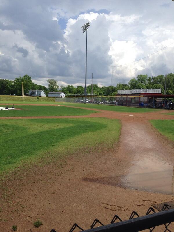 Rock283Baseball's tweet photo. Game called due to rain. @PolitteJake with the perfect game. http://t.co/5WXNU44RKn