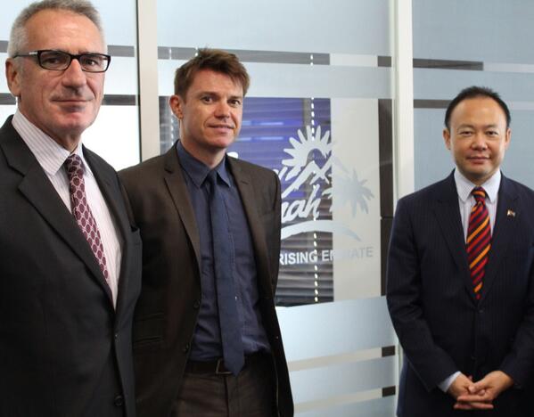 AusAmbUAE's tweet photo. With #Dubai Consul General @gags68 and @RAKtourism CEO #StevenRice - a new market for Aus tourists to the #UAE? http://t.co/DWzB3qPMCj