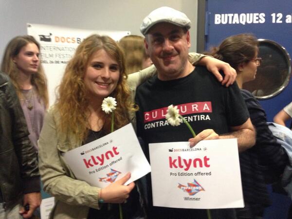 Congrats to the "StereotypeCelona" project #Popathon winner! Each group member won a #Klynt Pro Edition /-) #DocsBcn